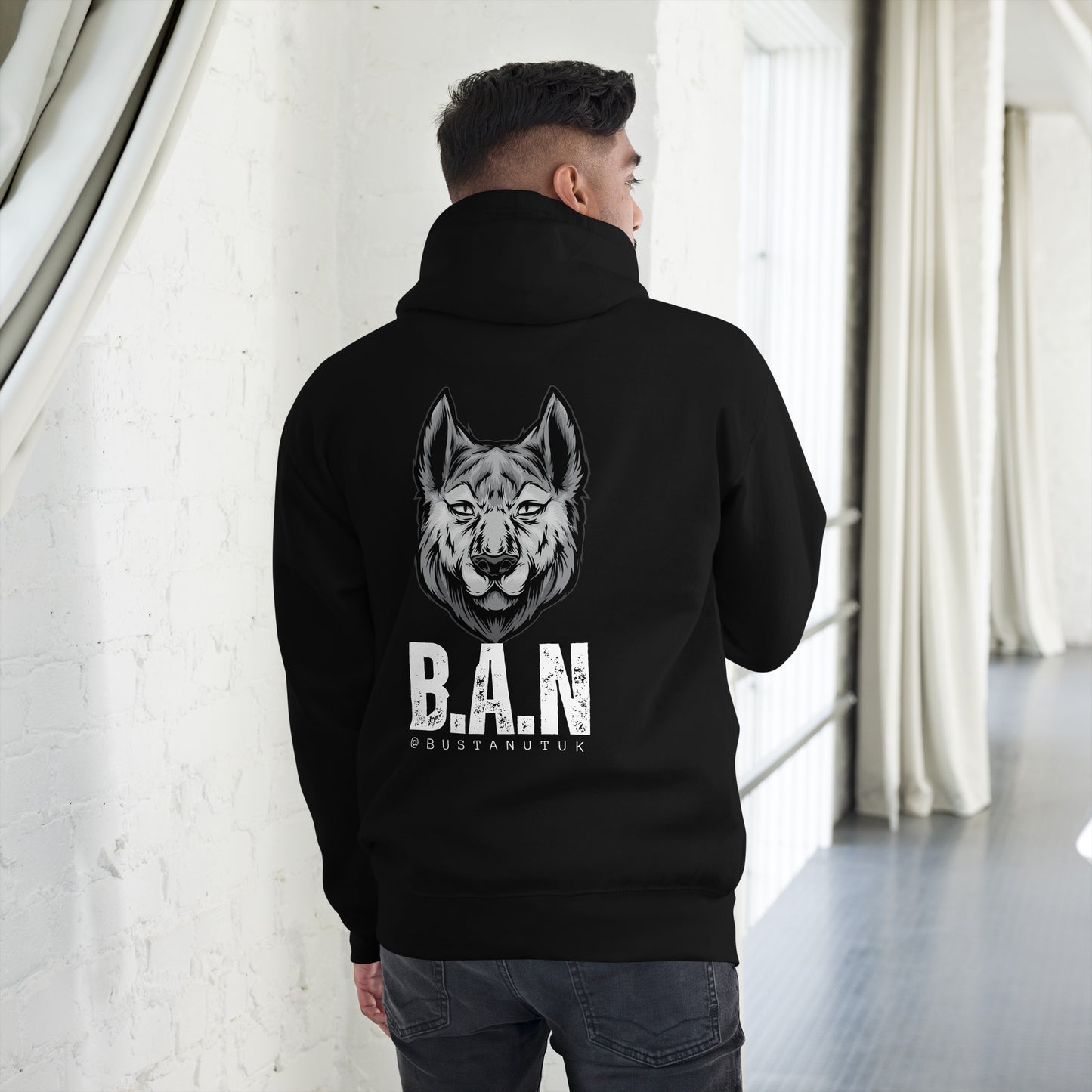 WOLF IN B.A.N CLOTHING HOODIE